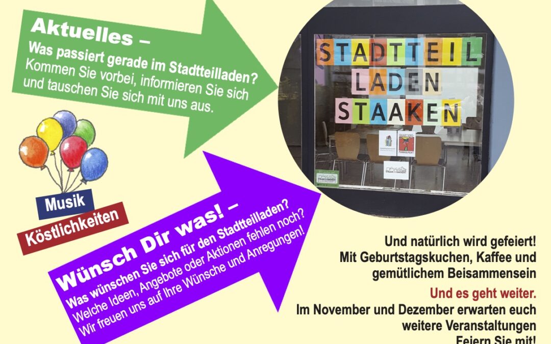 5 Jahre Stadtteilladen – Wir gratulieren!