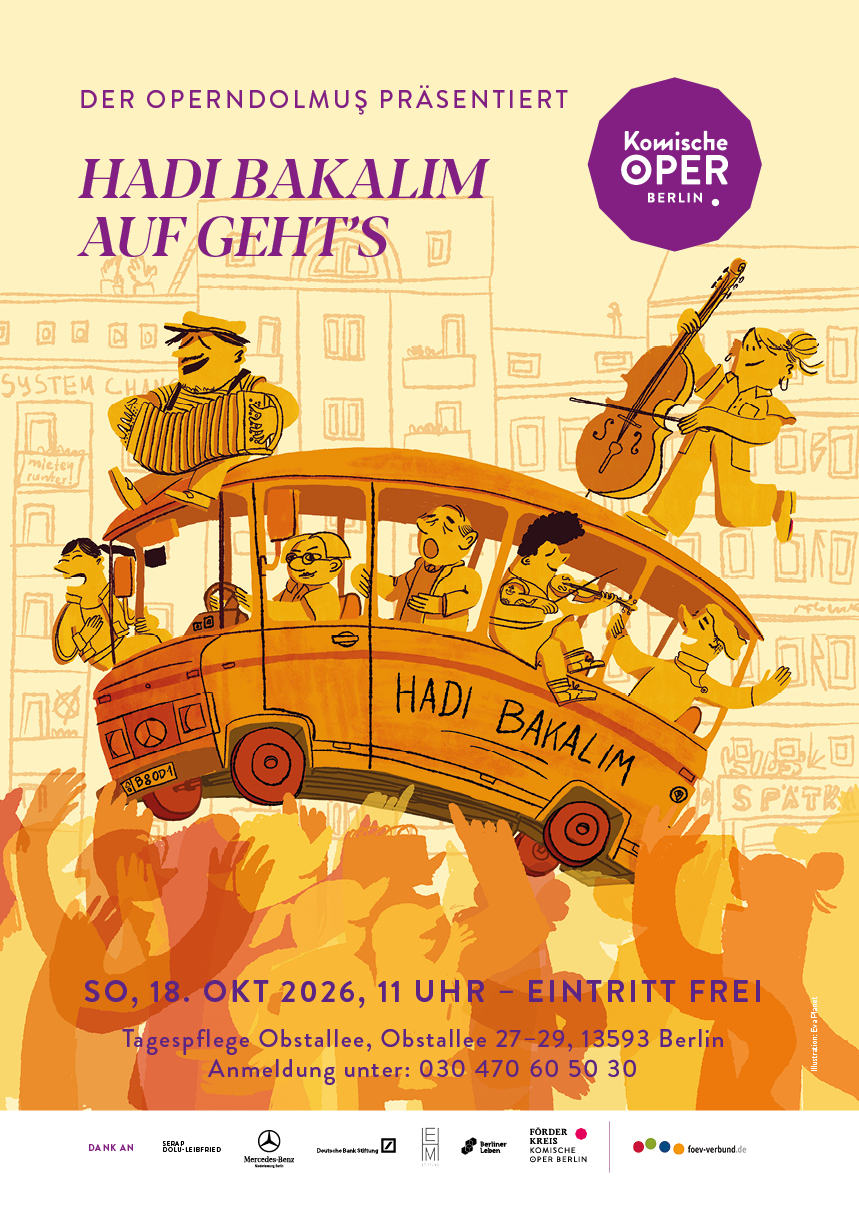 2026_TP_kob_A3_Hadi_WMD_11Uhr_klein 5 Jahre Stadtteilladen Staaken in Spandau. Plakat zur Feier des 5 jährigen bestehens.